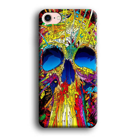 Trippy Skull Abstract iPhone SE 2020 Case-Plastic / Full Wrap (3D Case)-Xtracase