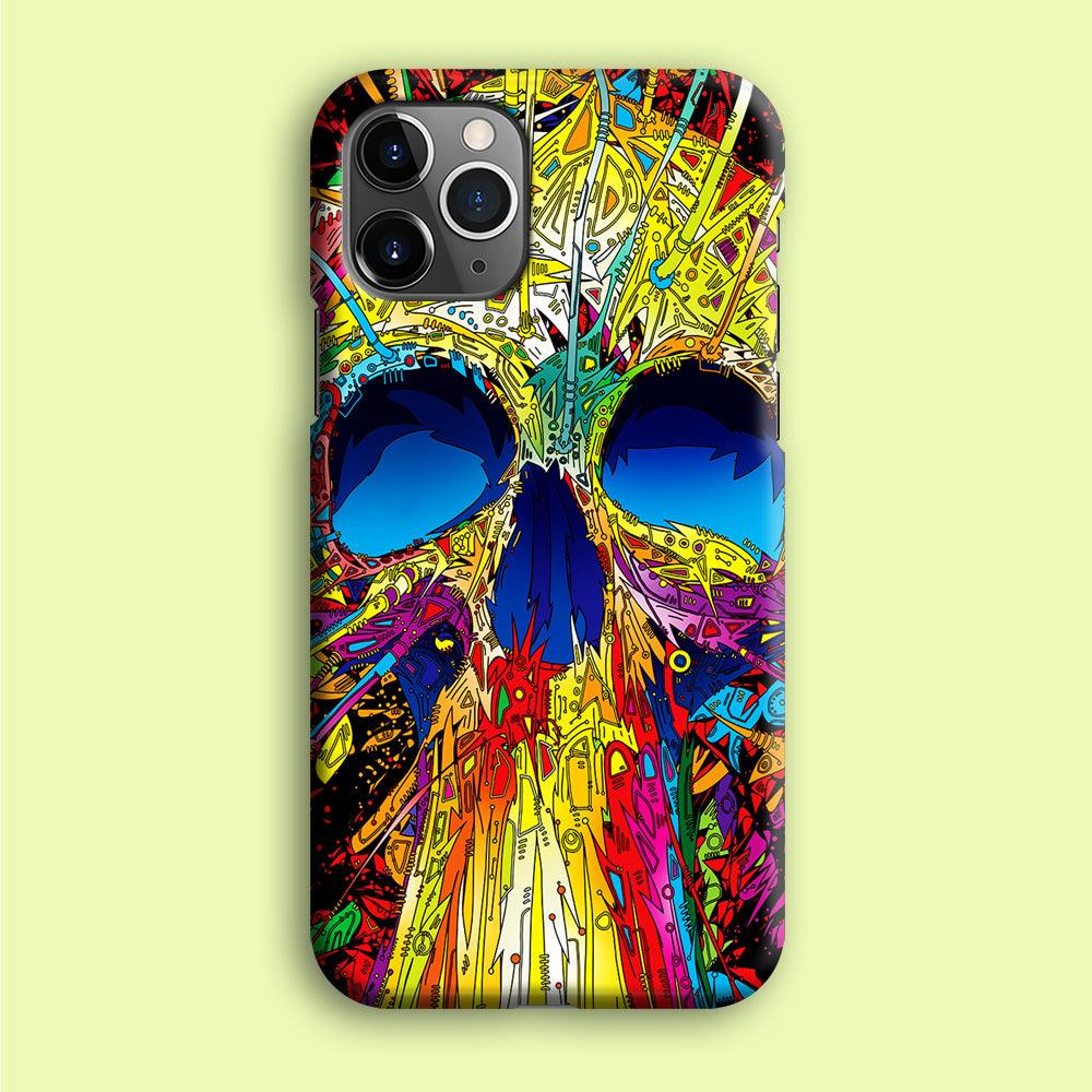 Trippy Skull Abstract iPhone 12 Pro Case-Plastic / Full Wrap (3D Case)-Xtracase