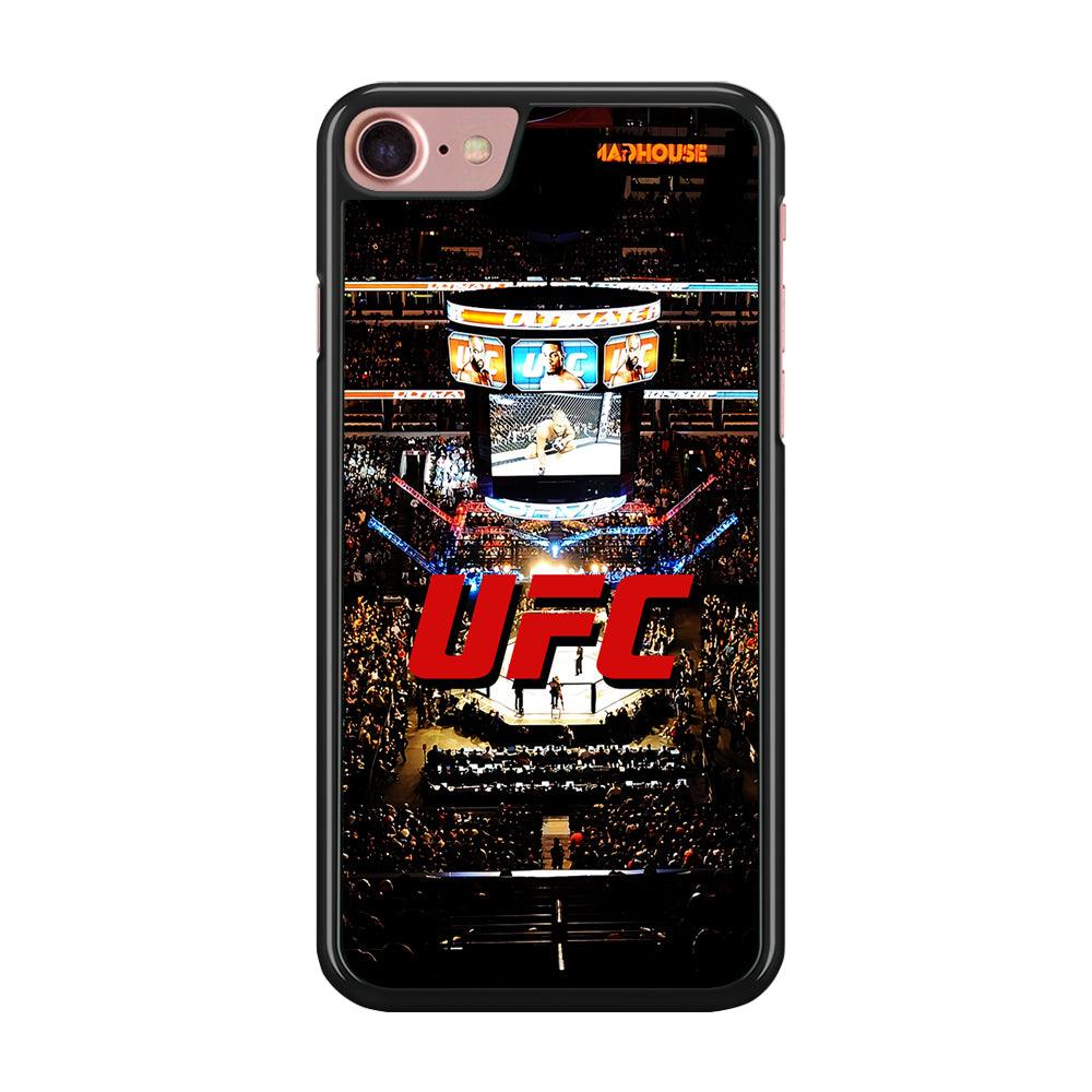 UFC Ring Background iPhone SE 2020 Case-Rubber / Black (2D Case)-Xtracase
