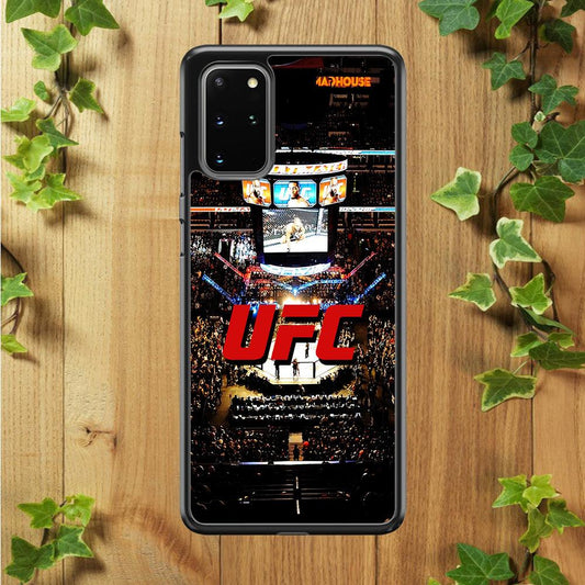UFC Ring Background Samsung Galaxy S20 Plus Case-Rubber / White (2D Case)-Xtracase