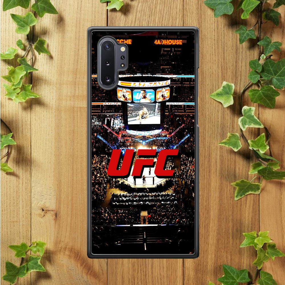 UFC Ring Background Samsung Galaxy Note 10 Plus Case-Rubber / Black (2D Case)-Xtracase