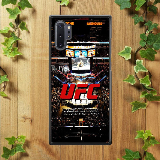 UFC Ring Background Samsung Galaxy Note 10 Plus Case-Rubber / Black (2D Case)-Xtracase