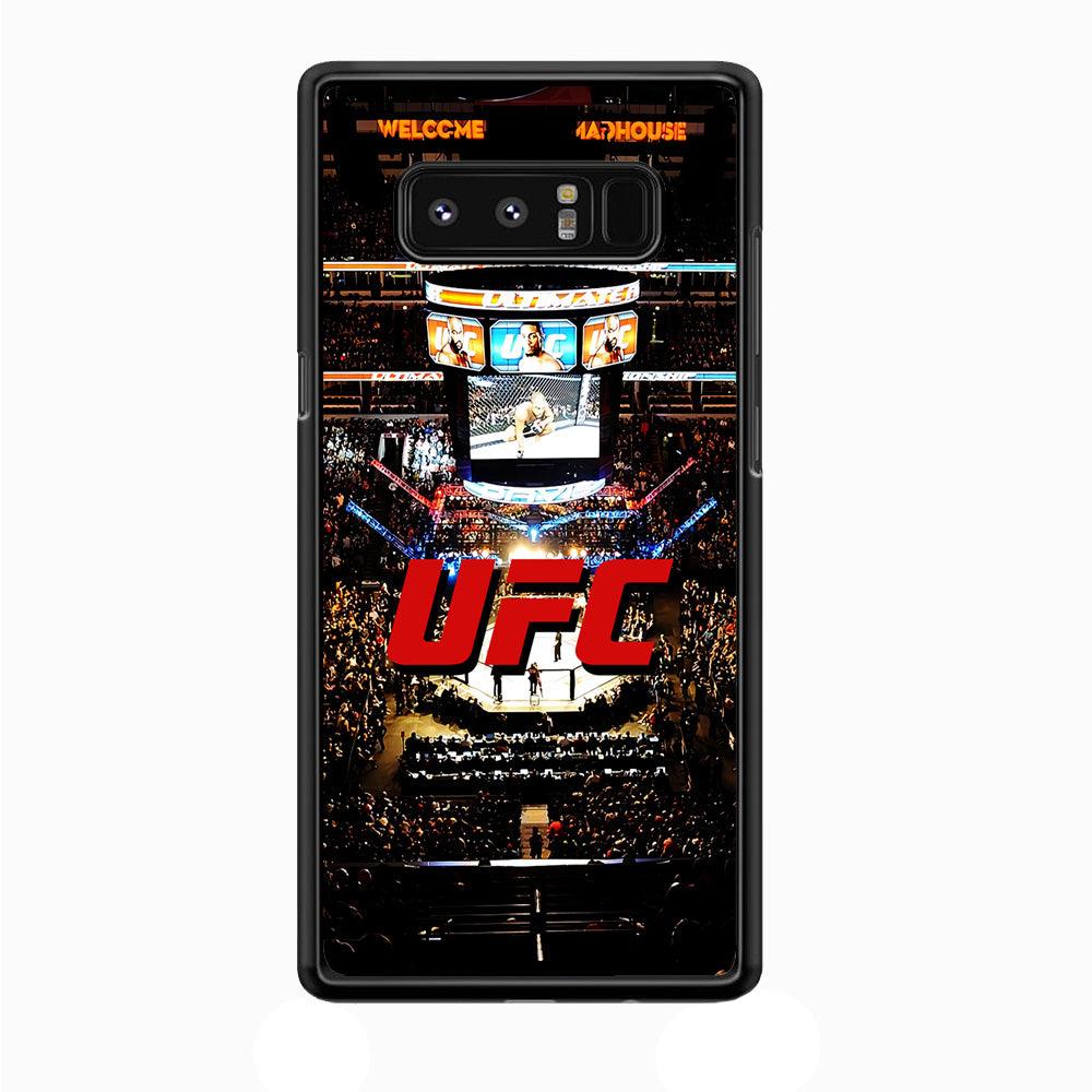 UFC Ring Background Samsung Galaxy Note 8 Case-Rubber / Black (2D Case)-Xtracase