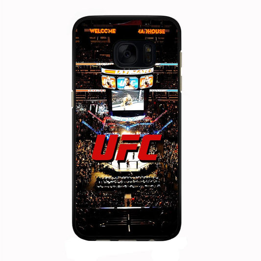 UFC Ring Background Samsung Galaxy S7 Edge Case-Rubber / Black (2D Case)-Xtracase