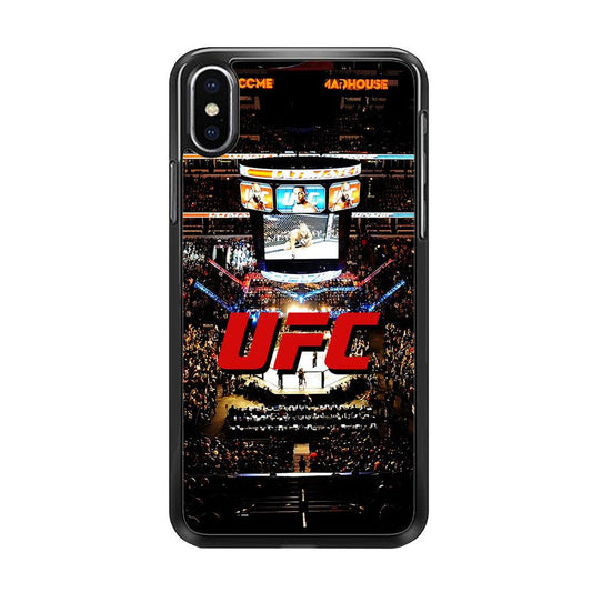 UFC Ring Background iPhone X Case-Rubber / Black (2D Case)-Xtracase