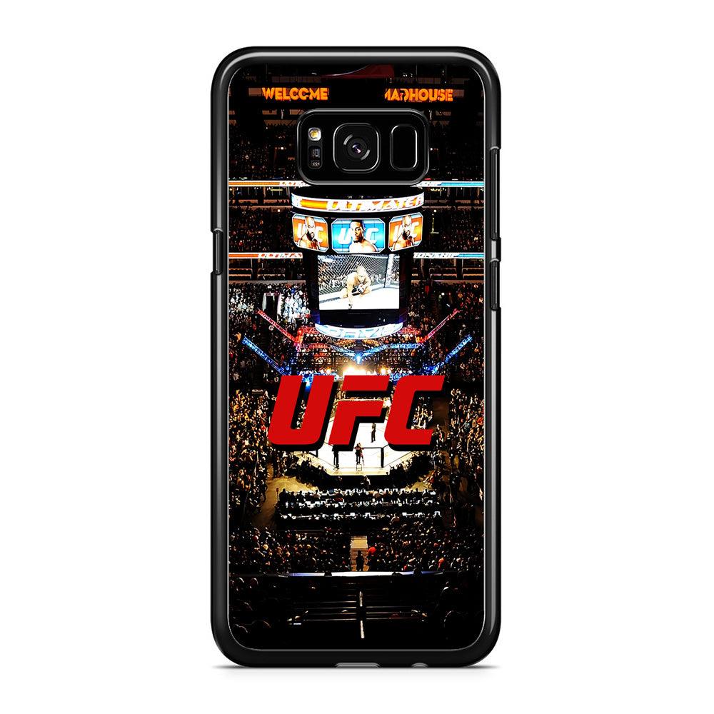UFC Ring Background Samsung Galaxy S8 Plus Case-Rubber / Black (2D Case)-Xtracase