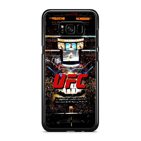 UFC Ring Background Samsung Galaxy S8 Plus Case-Rubber / Black (2D Case)-Xtracase