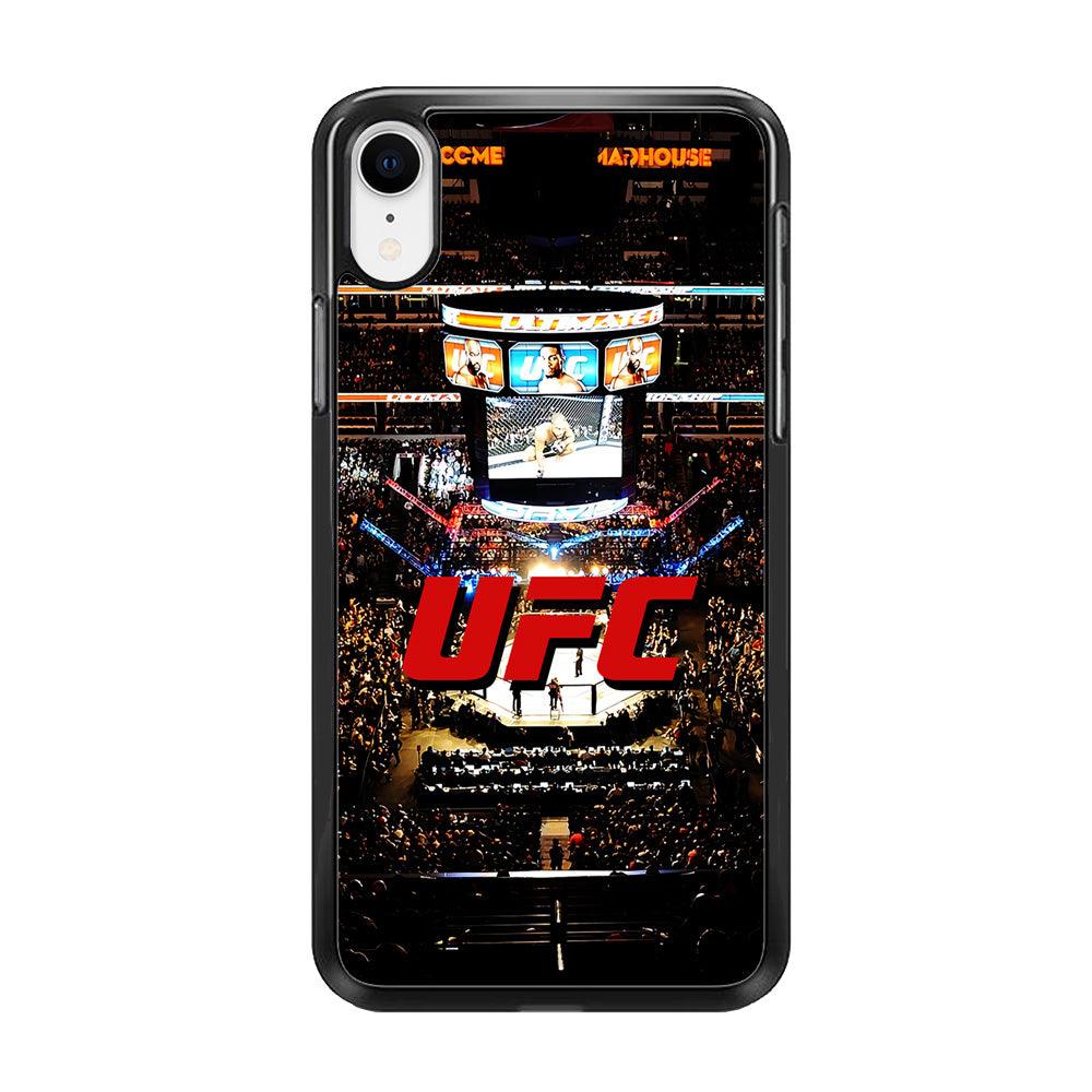 UFC Ring Background iPhone XR Case-Rubber / Black (2D Case)-Xtracase