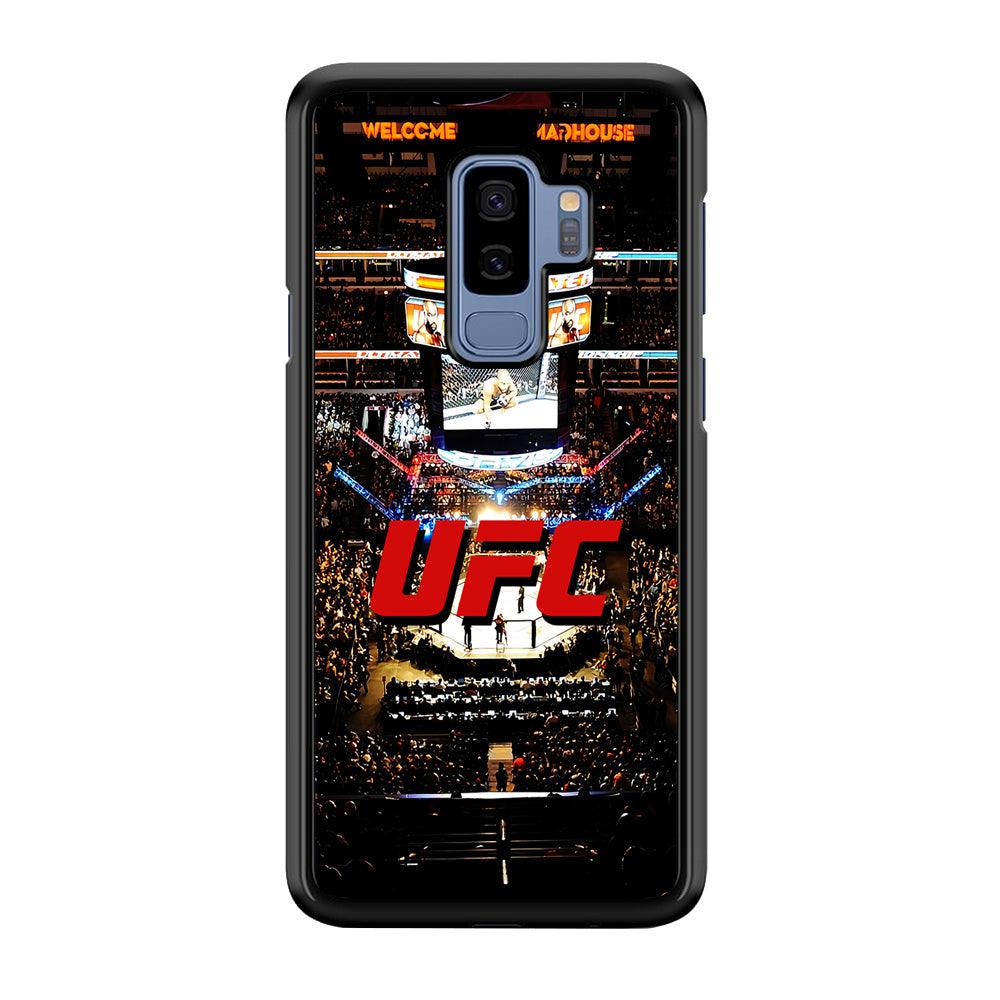 UFC Ring Background Samsung Galaxy S9 Plus Case-Rubber / White (2D Case)-Xtracase