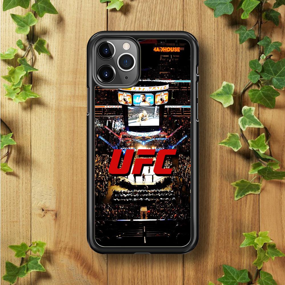 UFC Ring Background iPhone 11 Pro Max Case-Rubber / Black (2D Case)-Xtracase