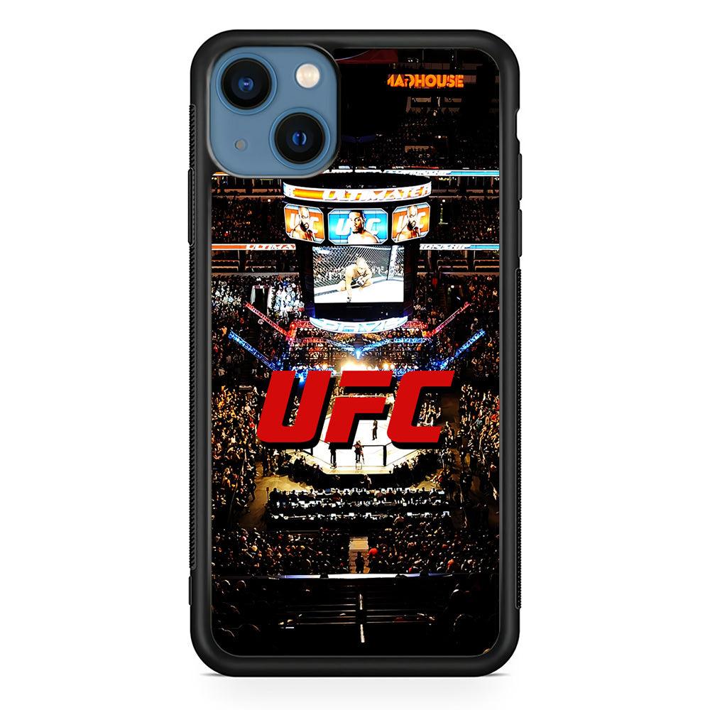 UFC Ring Background iPhone 13 Case-Rubber / Black (2D Case)-Xtracase