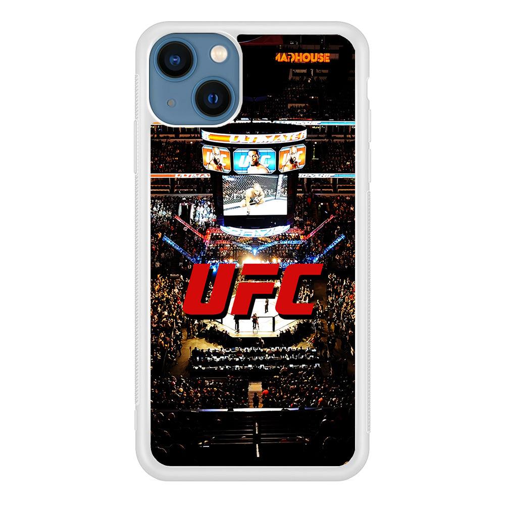 UFC Ring Background iPhone 13 Mini Case-Rubber / White (2D Case)-Xtracase