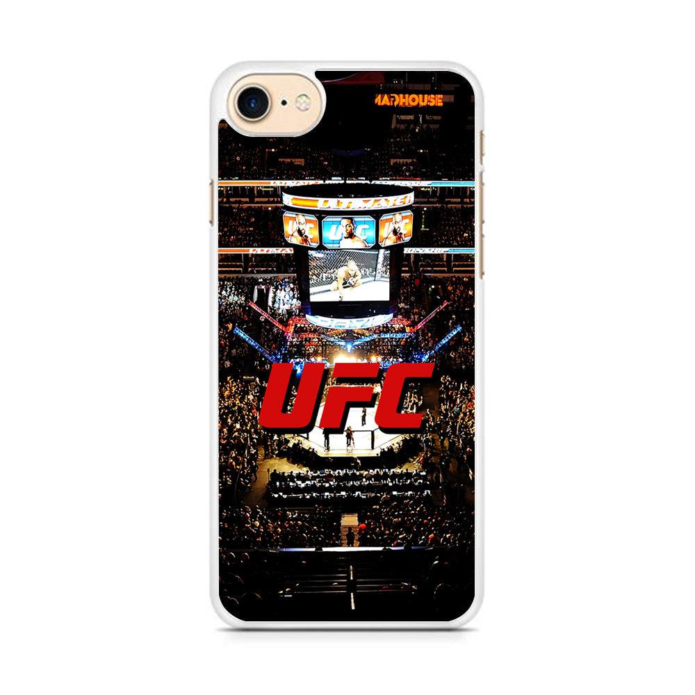 UFC Ring Background iPhone 8 Case-Rubber / White (2D Case)-Xtracase