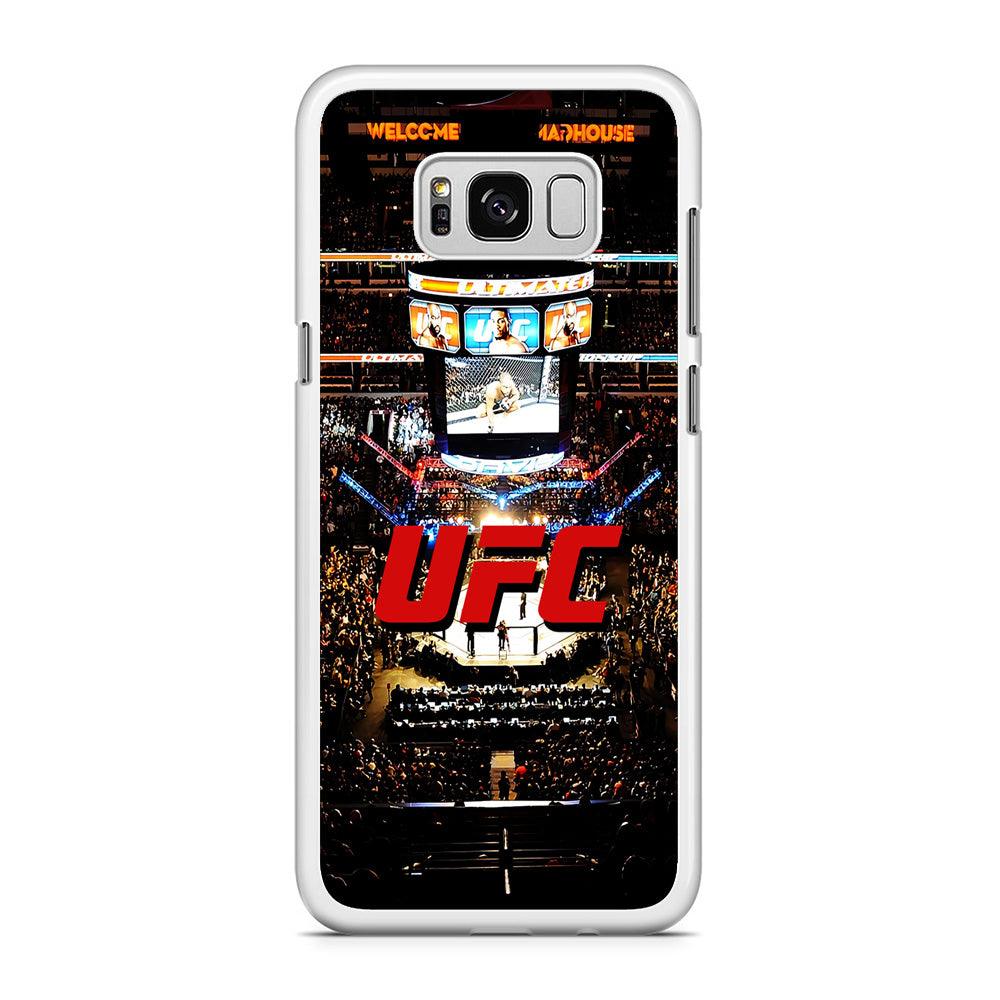 UFC Ring Background Samsung Galaxy S8 Plus Case-Rubber / White (2D Case)-Xtracase