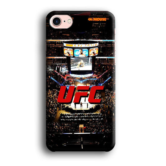 UFC Ring Background iPhone 8 Case-Rubber / Black (2D Case)-Xtracase
