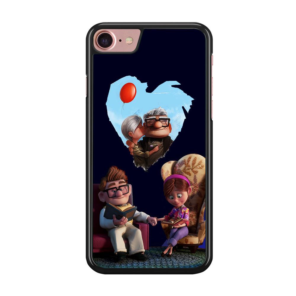 UP Ellie Carl True Love iPhone 7 Case-Rubber / Black (2D Case)-Xtracase