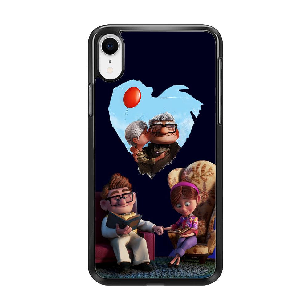 UP Ellie Carl True Love iPhone XR Case-Rubber / Black (2D Case)-Xtracase