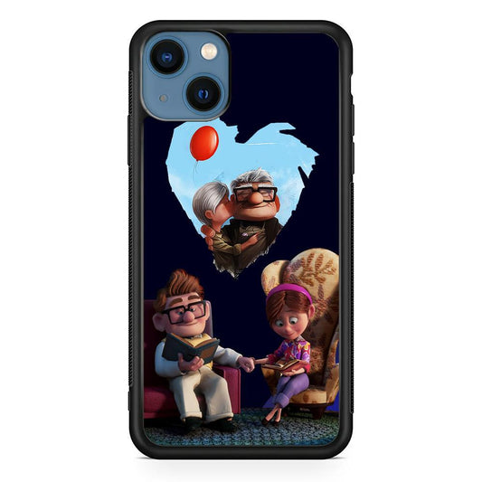 UP Ellie Carl True Love iPhone 13 Mini Case-Rubber / Black (2D Case)-Xtracase