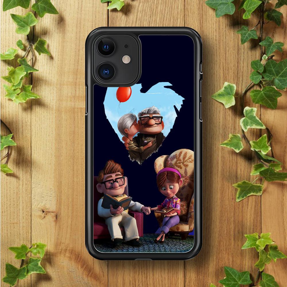 UP Ellie Carl True Love iPhone 11 Case-Rubber / Black (2D Case)-Xtracase