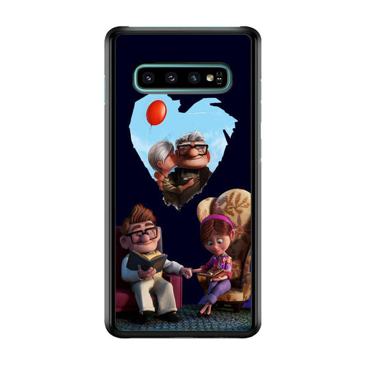UP Ellie Carl True Love Samsung Galaxy S10 Plus Case-Rubber / Black (2D Case)-Xtracase