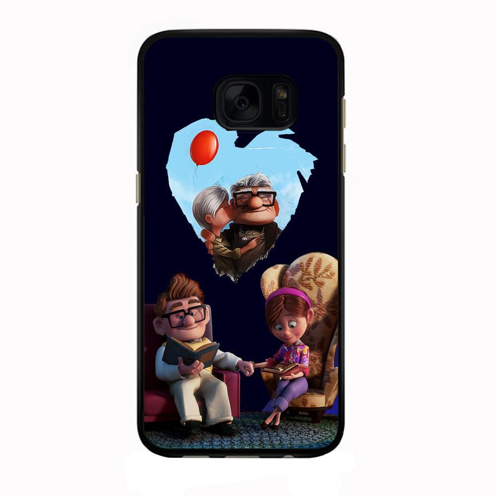UP Ellie Carl True Love Samsung Galaxy S7 Edge Case-Rubber / Black (2D Case)-Xtracase