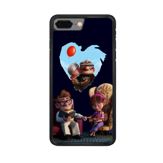 UP Ellie Carl True Love iPhone 8 Plus Case-Rubber / Black (2D Case)-Xtracase