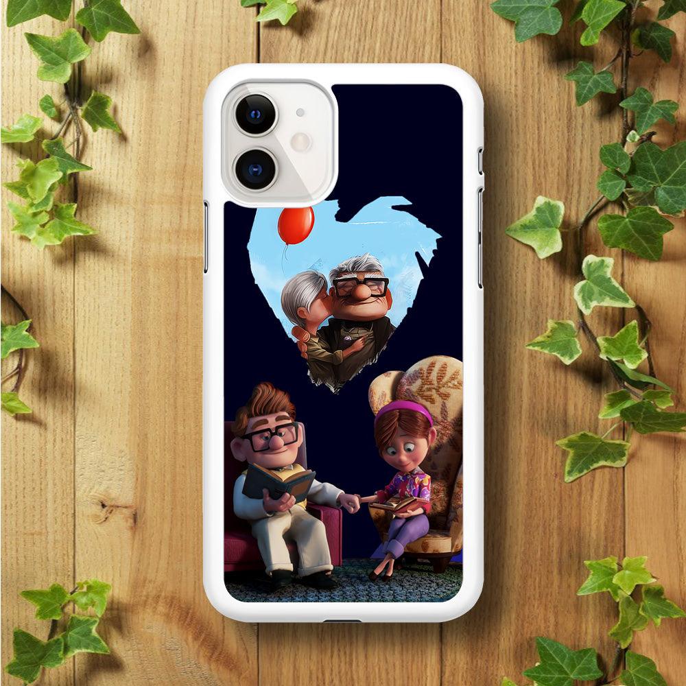 UP Ellie Carl True Love iPhone 11 Case-Rubber / White (2D Case)-Xtracase