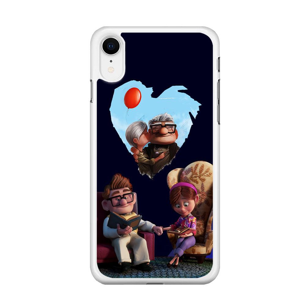 UP Ellie Carl True Love iPhone XR Case-Rubber / White (2D Case)-Xtracase