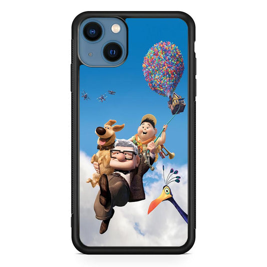 UP Fly in The Sky iPhone 13 Mini Case-Rubber / Black (2D Case)-Xtracase