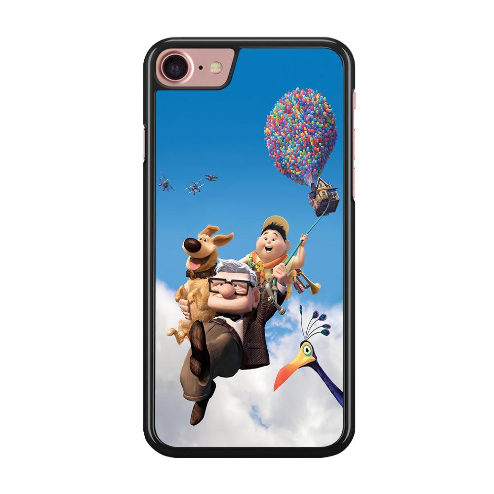 UP Fly in The Sky iPhone 8 Case-Rubber / Black (2D Case)-Xtracase