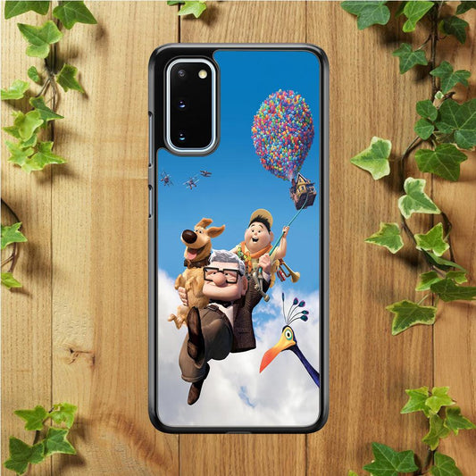 UP Fly in The Sky Samsung Galaxy S20 Case-Rubber / Black (2D Case)-Xtracase