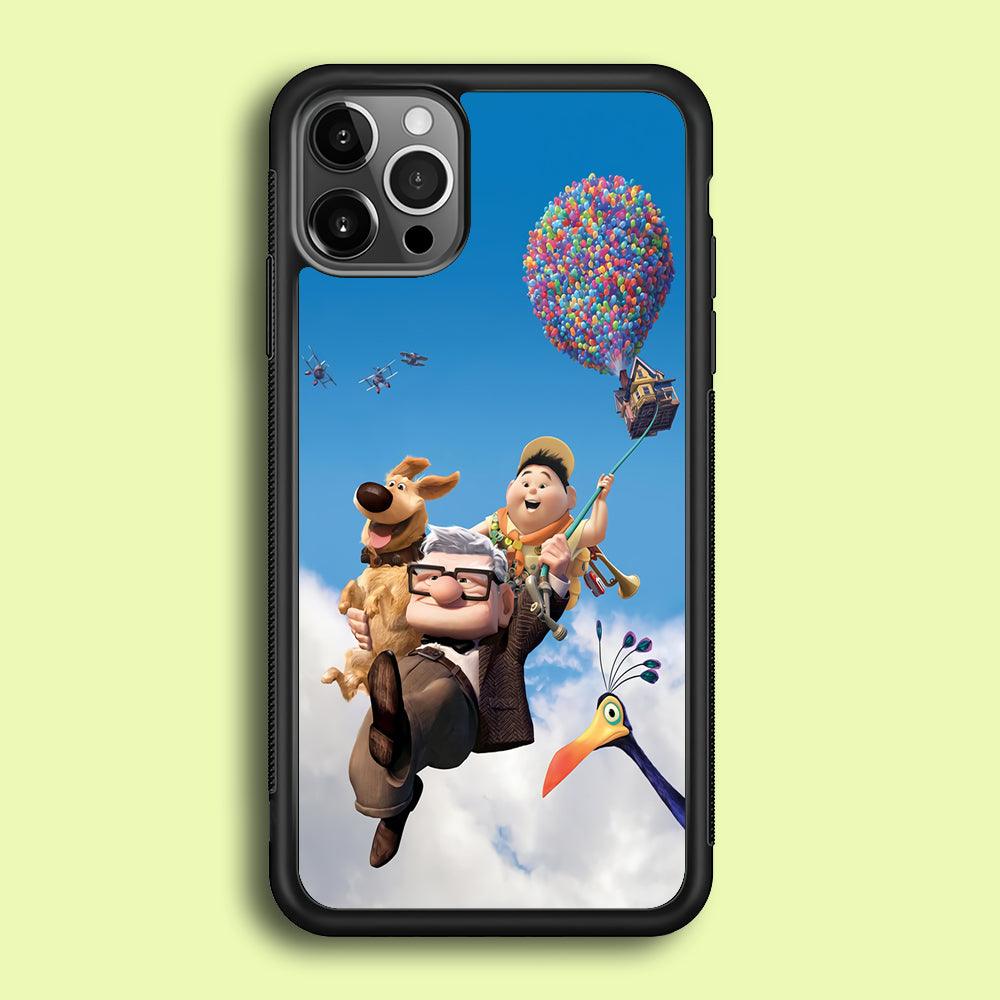 UP Fly in The Sky iPhone 12 Pro Case-Rubber / Black (2D Case)-Xtracase
