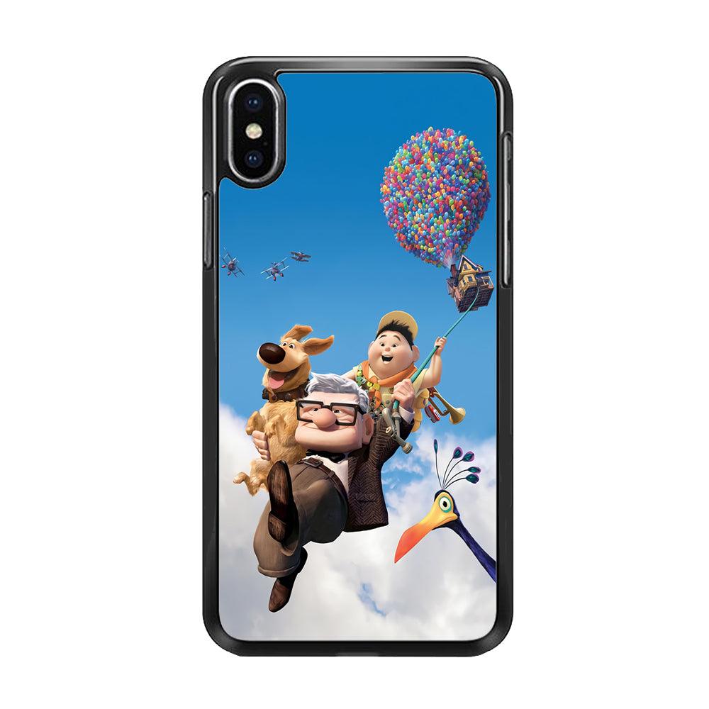 UP Fly in The Sky iPhone Xs Case-Rubber / Black (2D Case)-Xtracase