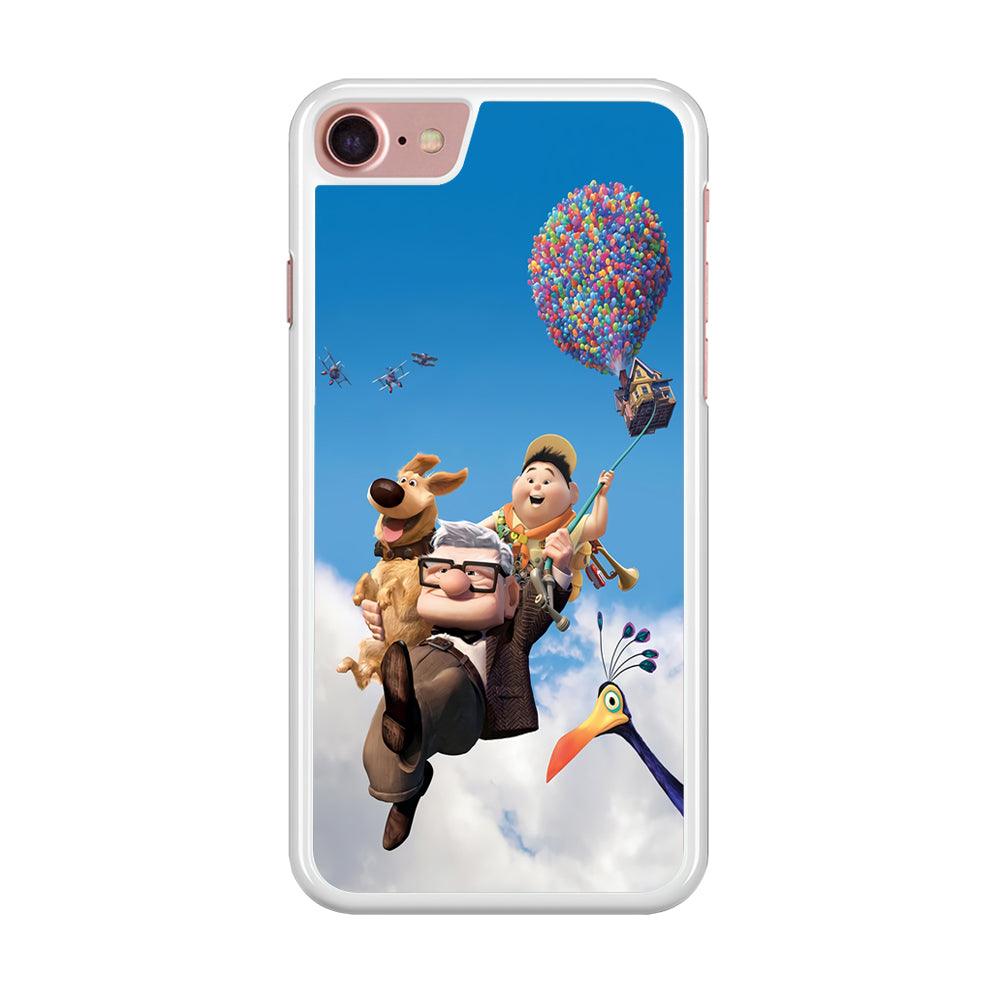UP Fly in The Sky iPhone 7 Case-Rubber / White (2D Case)-Xtracase