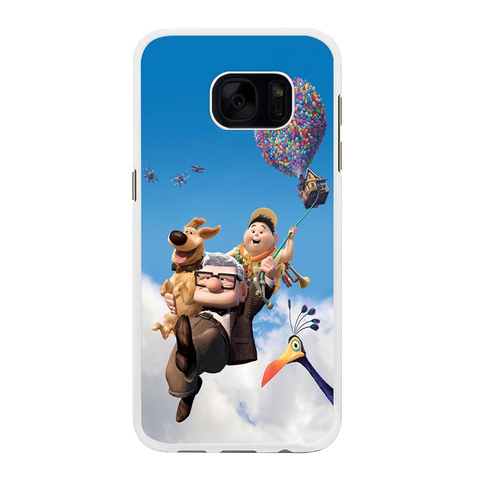 UP Fly in The Sky Samsung Galaxy S7 Edge Case-Rubber / White (2D Case)-Xtracase