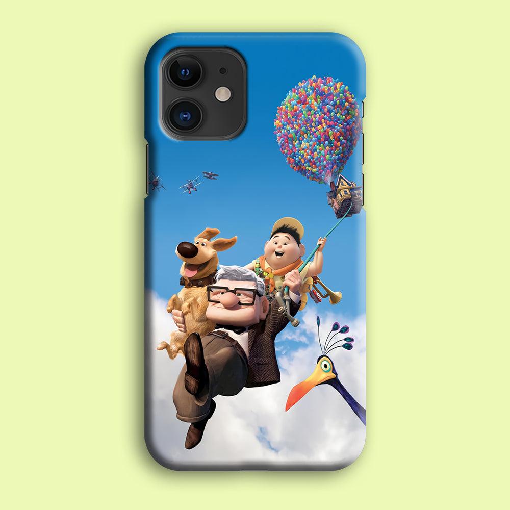 UP Fly in The Sky iPhone 12 Case-Plastic / Full Wrap (3D Case)-Xtracase