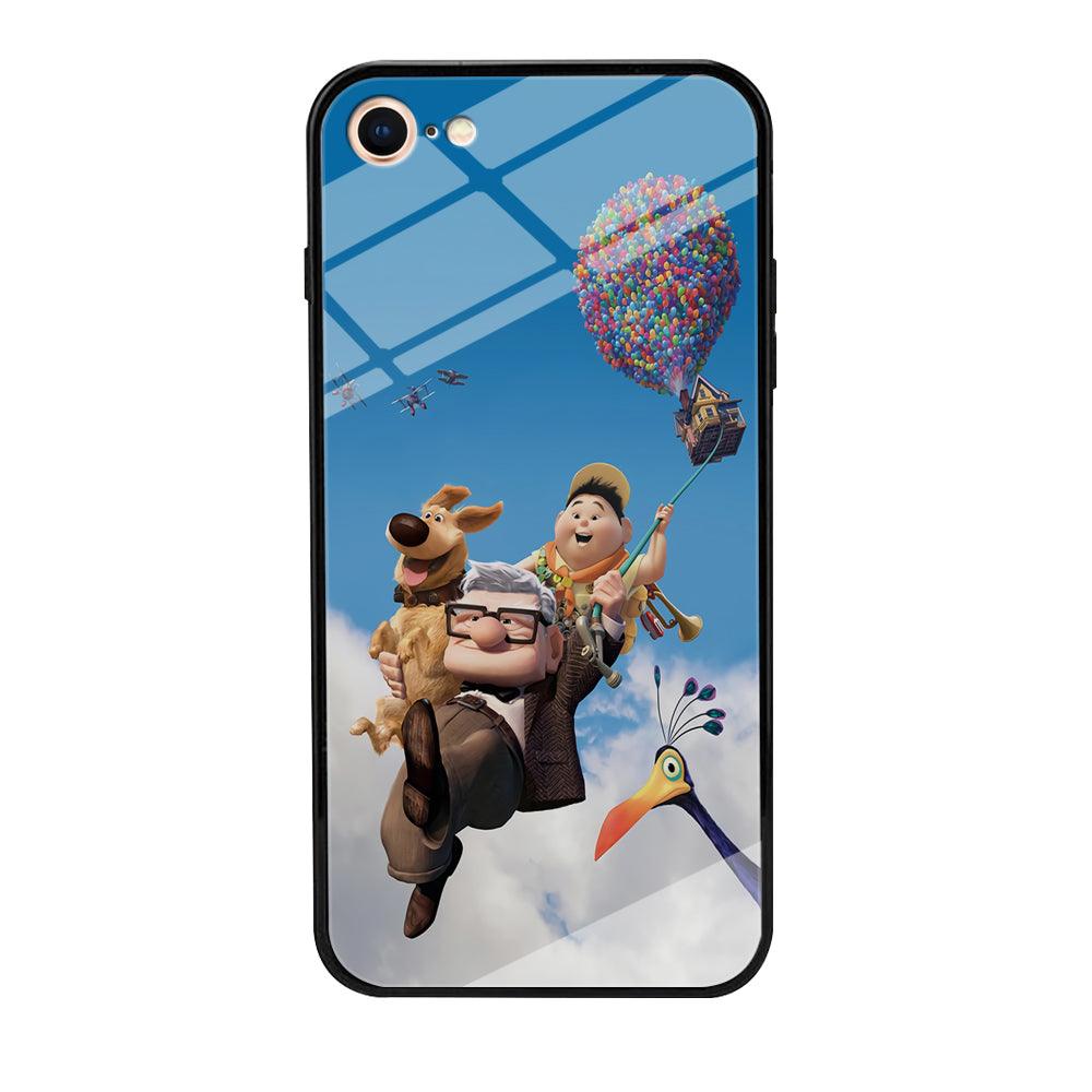 UP Fly in The Sky iPhone 8 Case-Tempered Glass Case-Xtracase