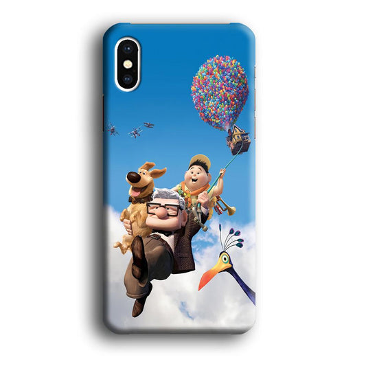 UP Fly in The Sky iPhone Xs Case-Plastic / Full Wrap (3D Case)-Xtracase