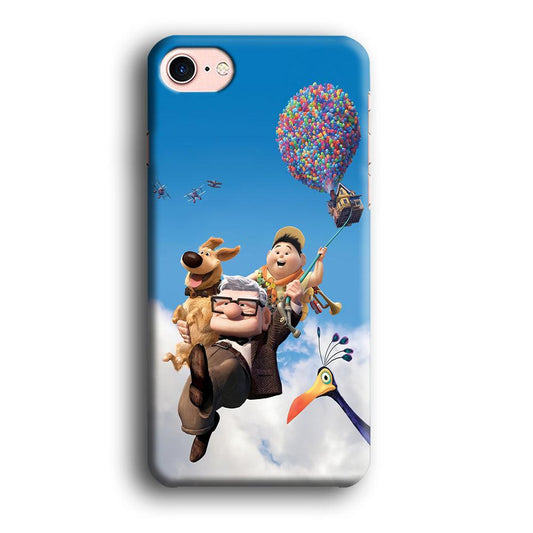 UP Fly in The Sky iPhone 8 Case-Plastic / Full Wrap (3D Case)-Xtracase