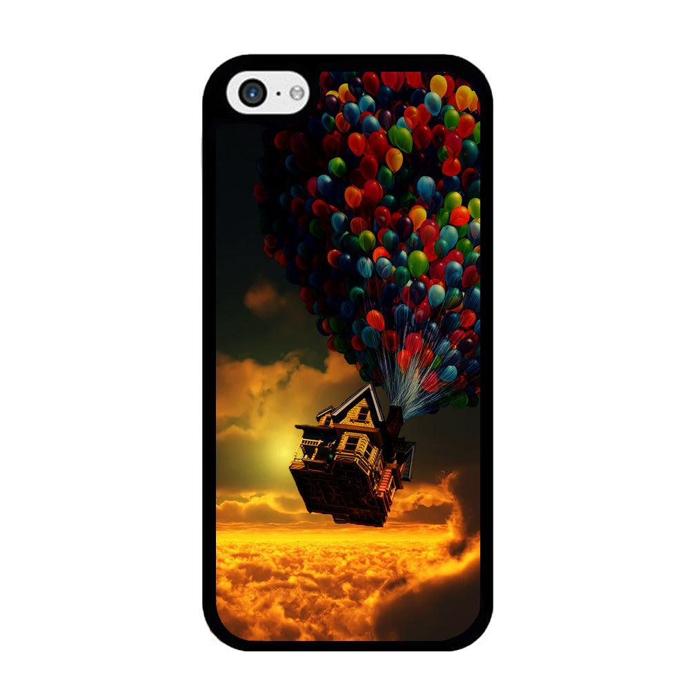 UP Flying House Sunset iPhone 5 | 5s Case-Rubber / Black (2D Case)-Xtracase