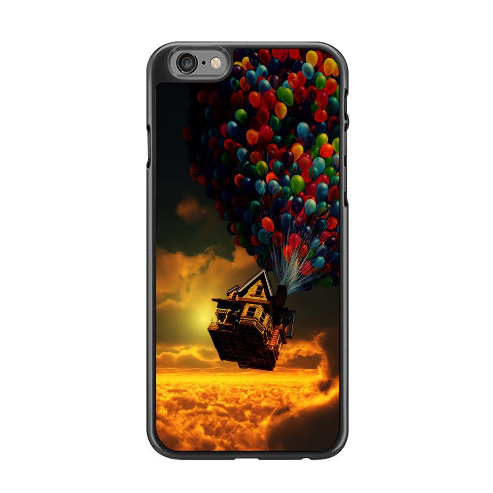 UP Flying House Sunset iPhone 6 Plus | 6s Plus Case-Rubber / Black (2D Case)-Xtracase