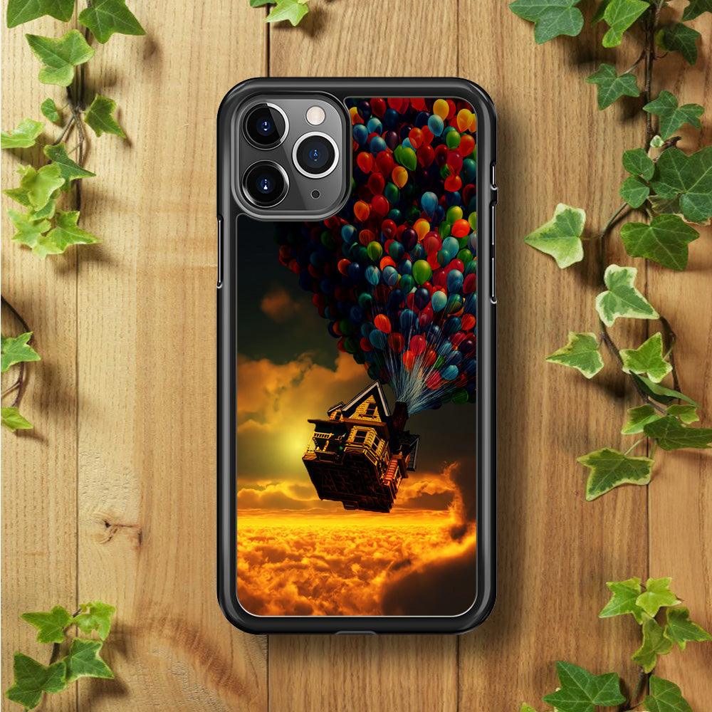 UP Flying House Sunset iPhone 11 Pro Max Case-Rubber / Black (2D Case)-Xtracase
