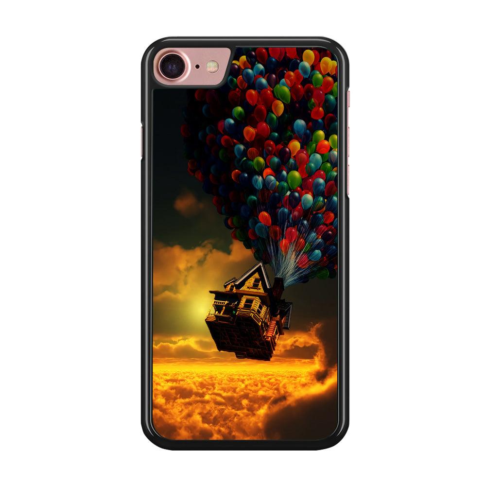 UP Flying House Sunset iPhone 7 Case-Rubber / Black (2D Case)-Xtracase