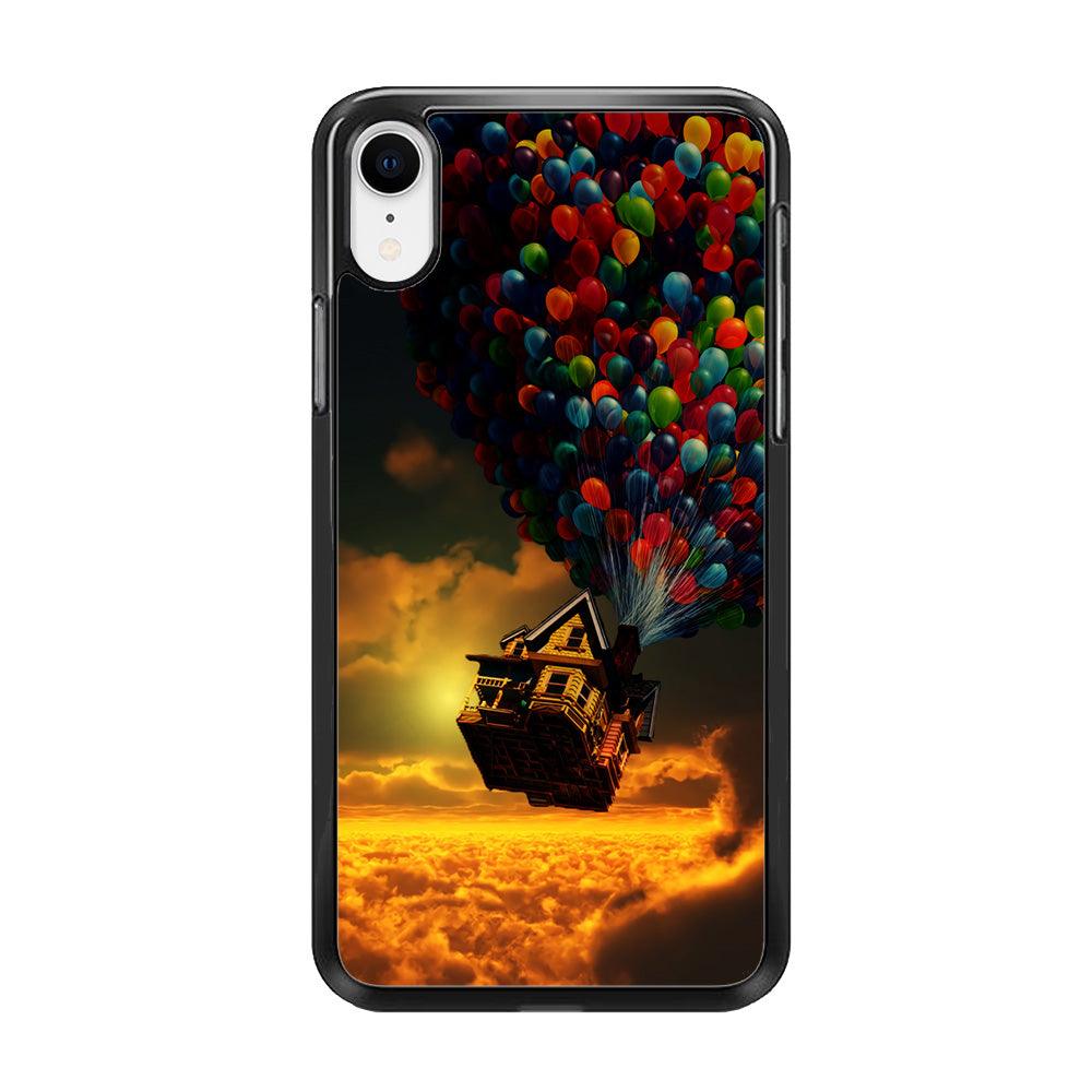 UP Flying House Sunset iPhone XR Case-Rubber / Black (2D Case)-Xtracase