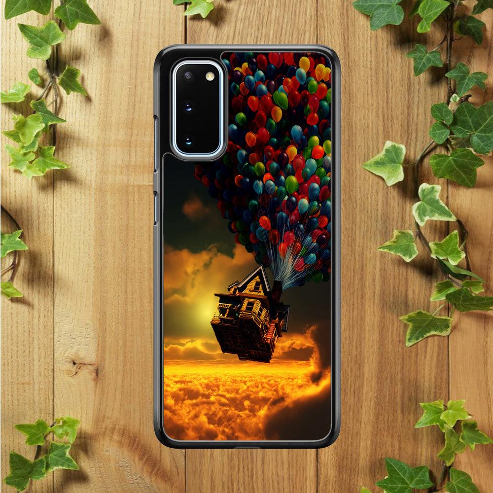 UP Flying House Sunset Samsung Galaxy S20 Case-Rubber / Black (2D Case)-Xtracase