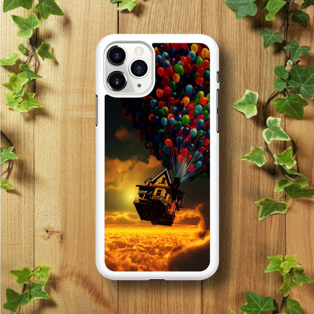 UP Flying House Sunset iPhone 11 Pro Max Case-Rubber / White (2D Case)-Xtracase