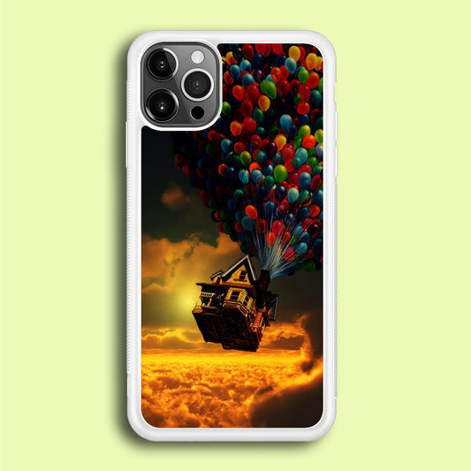 UP Flying House Sunset iPhone 12 Pro Max Case-Rubber / White (2D Case)-Xtracase