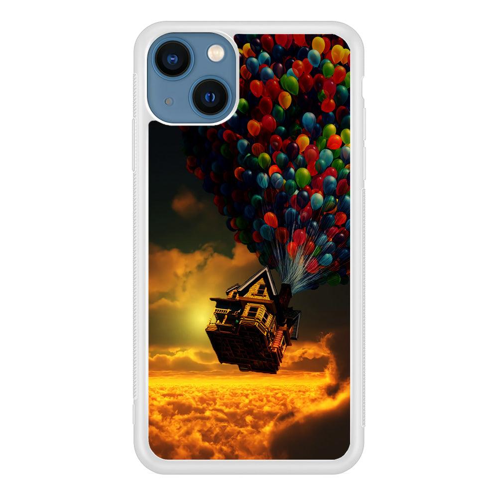 UP Flying House Sunset iPhone 13 Pro Case-Rubber / White (2D Case)-Xtracase