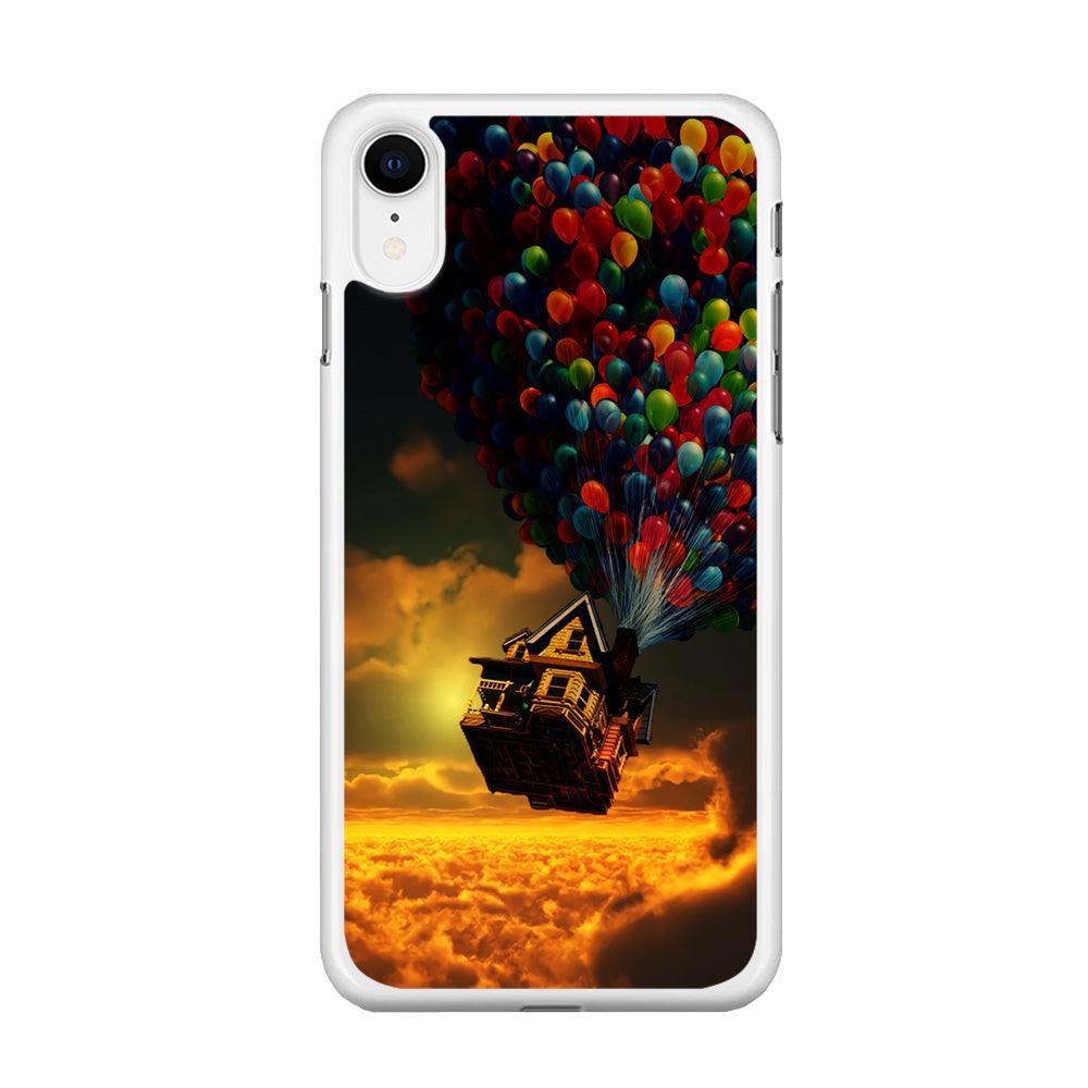 UP Flying House Sunset iPhone XR Case-Rubber / White (2D Case)-Xtracase