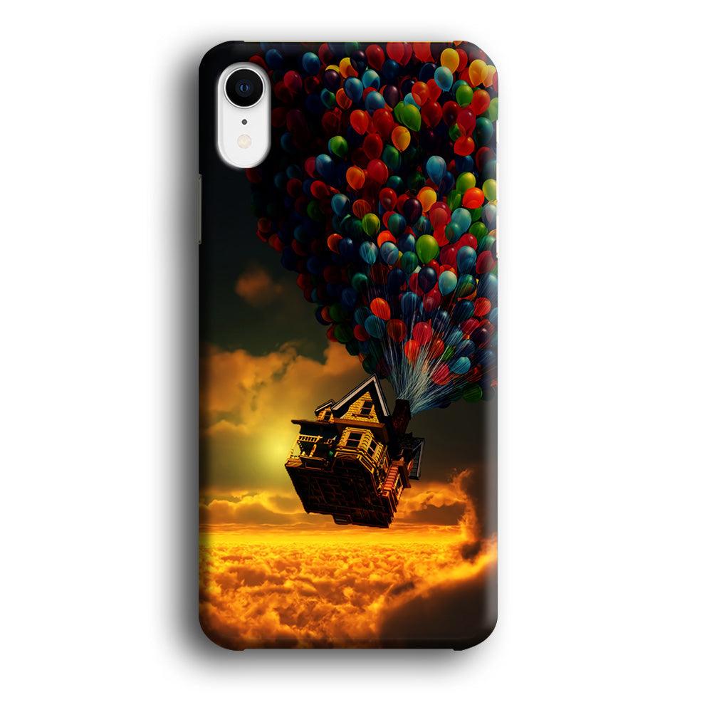 UP Flying House Sunset iPhone XR Case-Plastic / Full Wrap (3D Case)-Xtracase